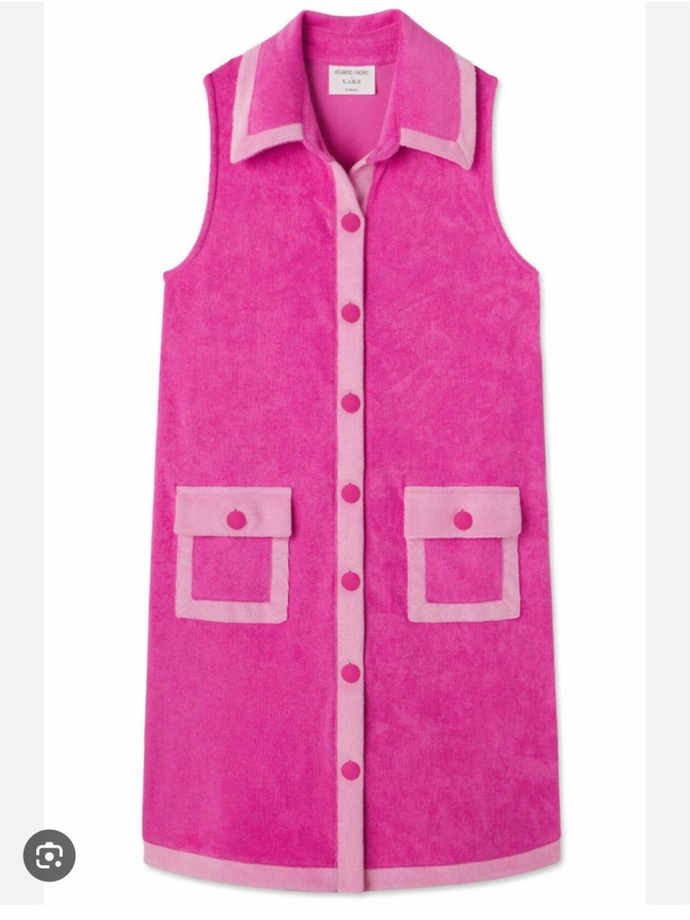 ATLANTIC-PACIFIC x LAKE collaboration - The Darcy Terry Mini Dress in Lychee